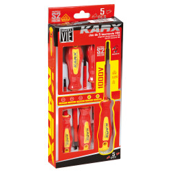 5 tournevis VDE+ trousse de rangement