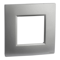Plaque simple poste gris alu