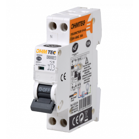 Disjoncteur à vis 1P+N 3kA 2A