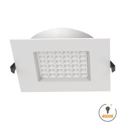 Spot à encastrer downlight carré à LED 18W - transformateur intégré - 4000K - 2000lm - 190x190mm