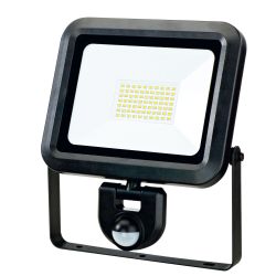 Projecteur 50W à détection noir à LED extra plat - 4000K - 1800 lumens -IP54