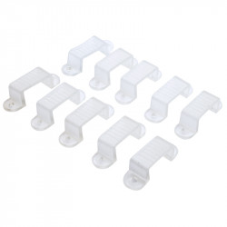 Lot de 10 cavaliers de fixation ruban LED 15mm
