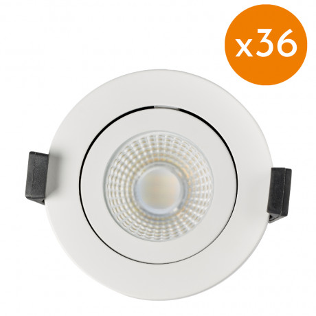 Pack 36 spots blancs avec scie cloche offerte