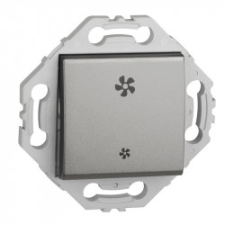 Interrupteur VMC gris alu
