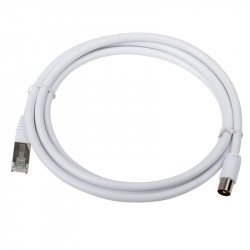 Câble coaxial Fiche TV / RJ45 200cm